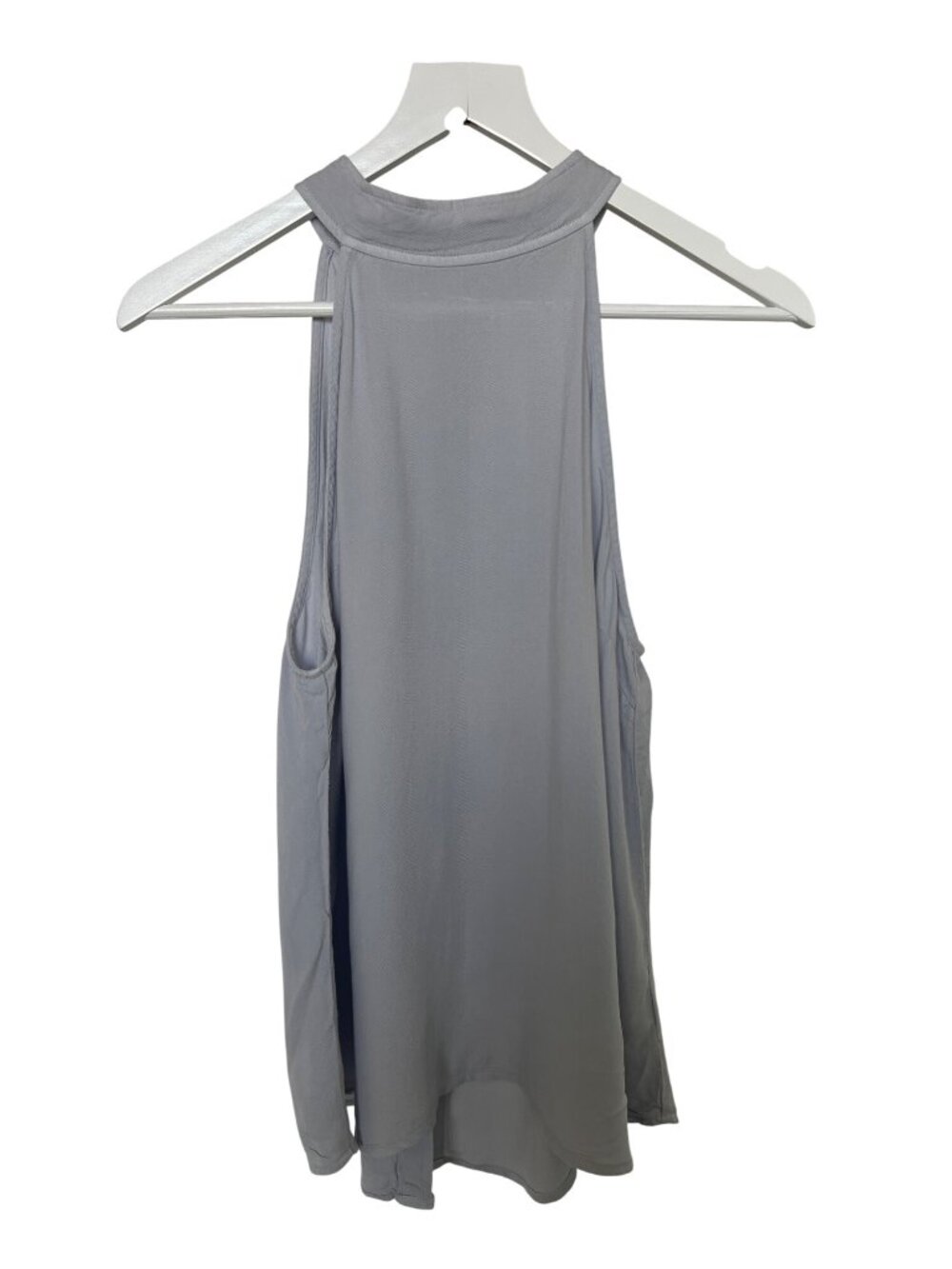 Cloth & Stone Chambray Halter Top Light Button-Down Back Detail